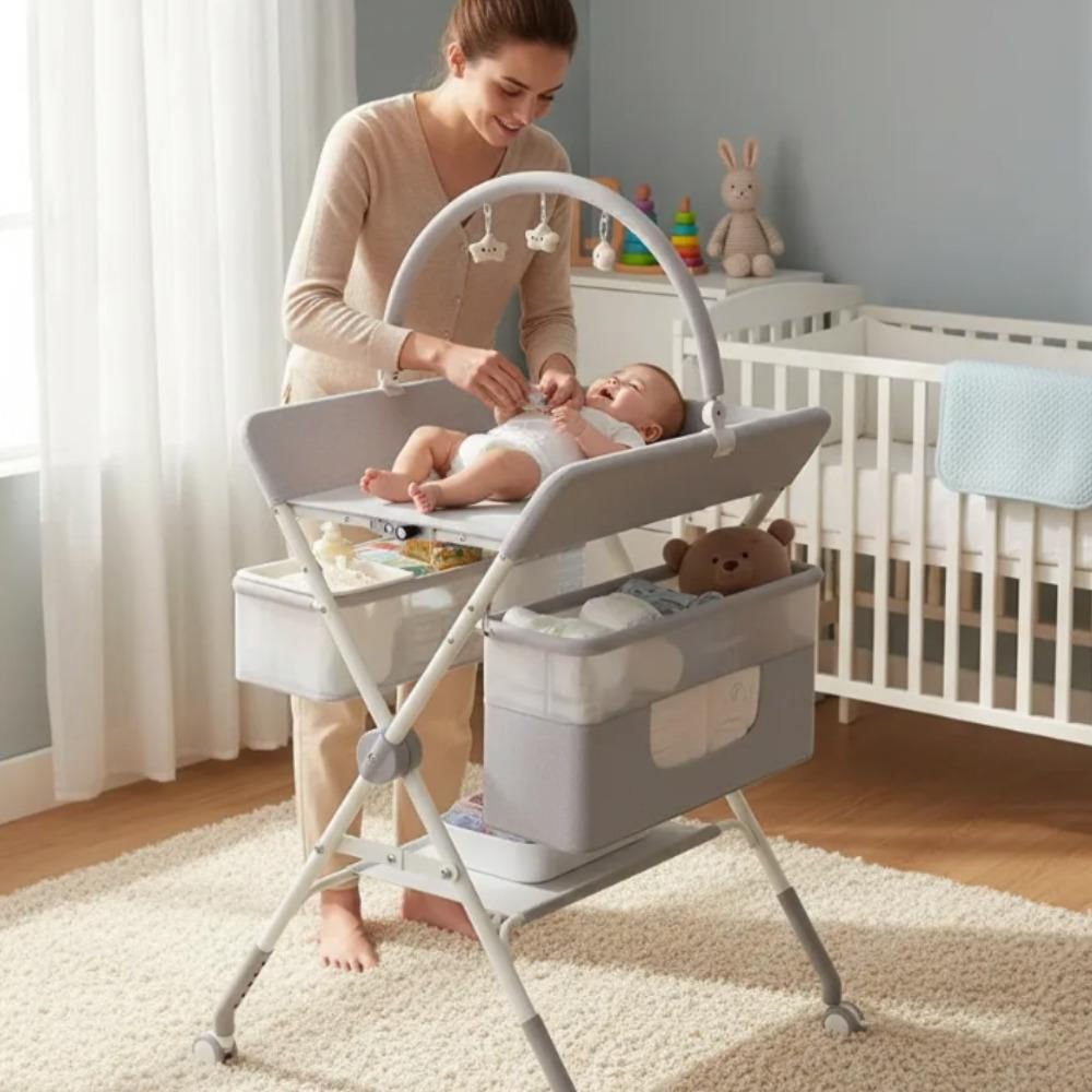 Cambiador De Pañales Para Bebe Multifuncional Ajustable img #3