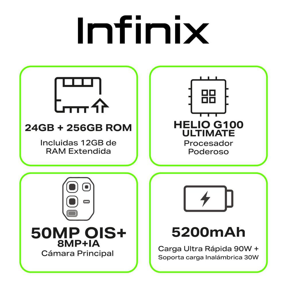 Celular INFINIX NOTE 50 PRO 256 GB 12 GB RAM Negro img #2