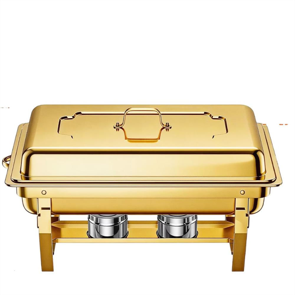Juego De 4 Buffeteras En Acero Inoxidable De 9 Qt