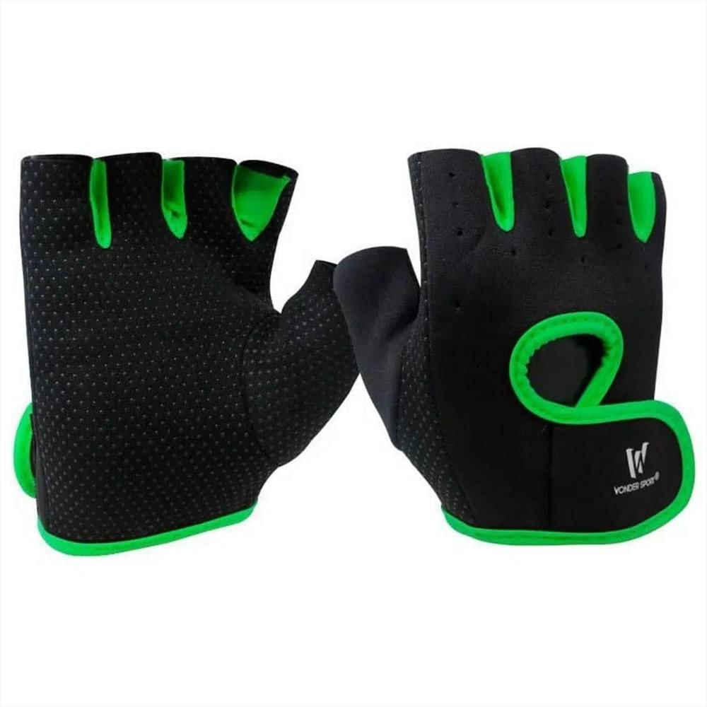 Guantes De Gimnasio Velcro Sport Verde img #1