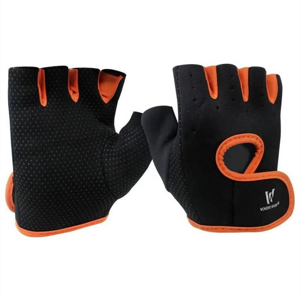 Guantes De Gimnasio Velcro Sport Naranja img #1
