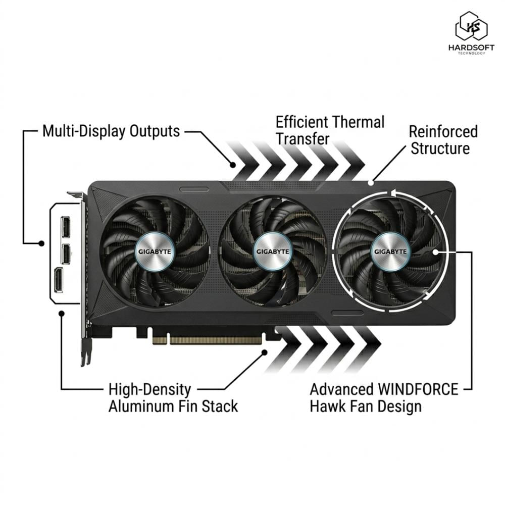 Tarjeta Grafica Gigabyte Rtx 5060 Eagle Max Oc 8Gb Gddr7 img #5