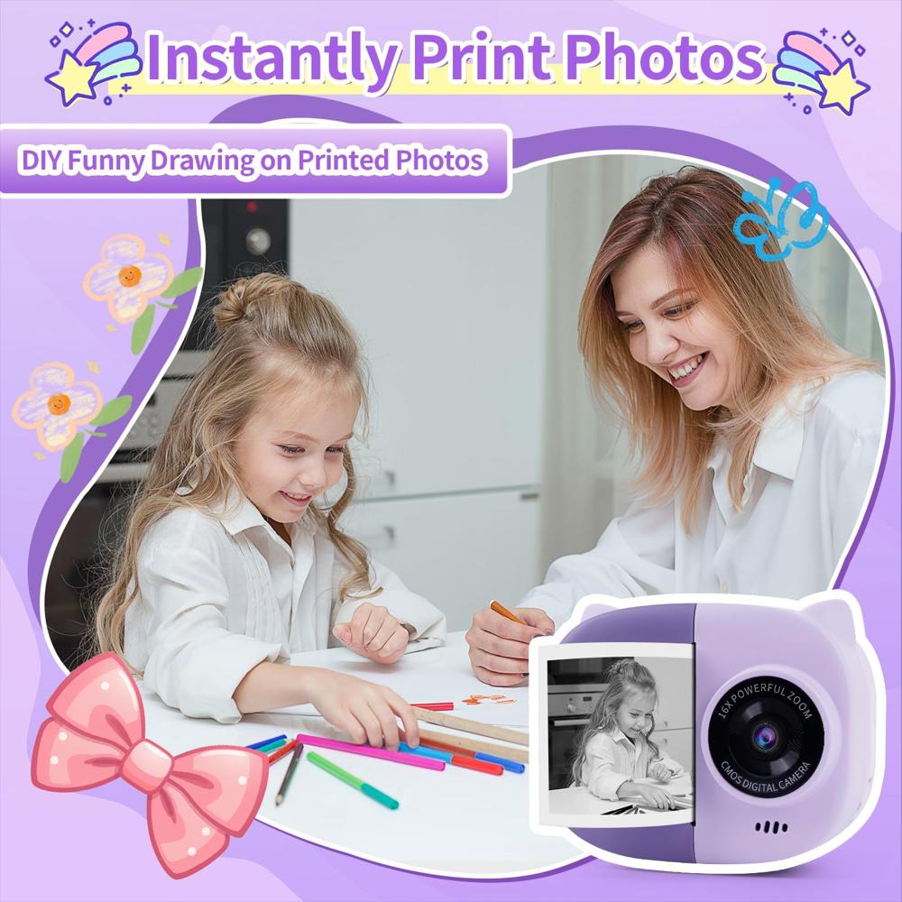 Cámara De Impresión Instantanea Para Niños Y Niñas img #3