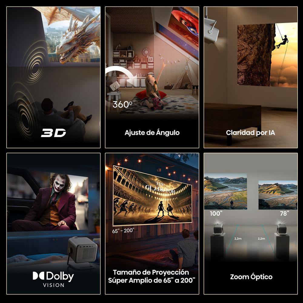 Proyector HISENSE 200 pulgadas LED Uhd4K Smart TV M2 Pro img #2