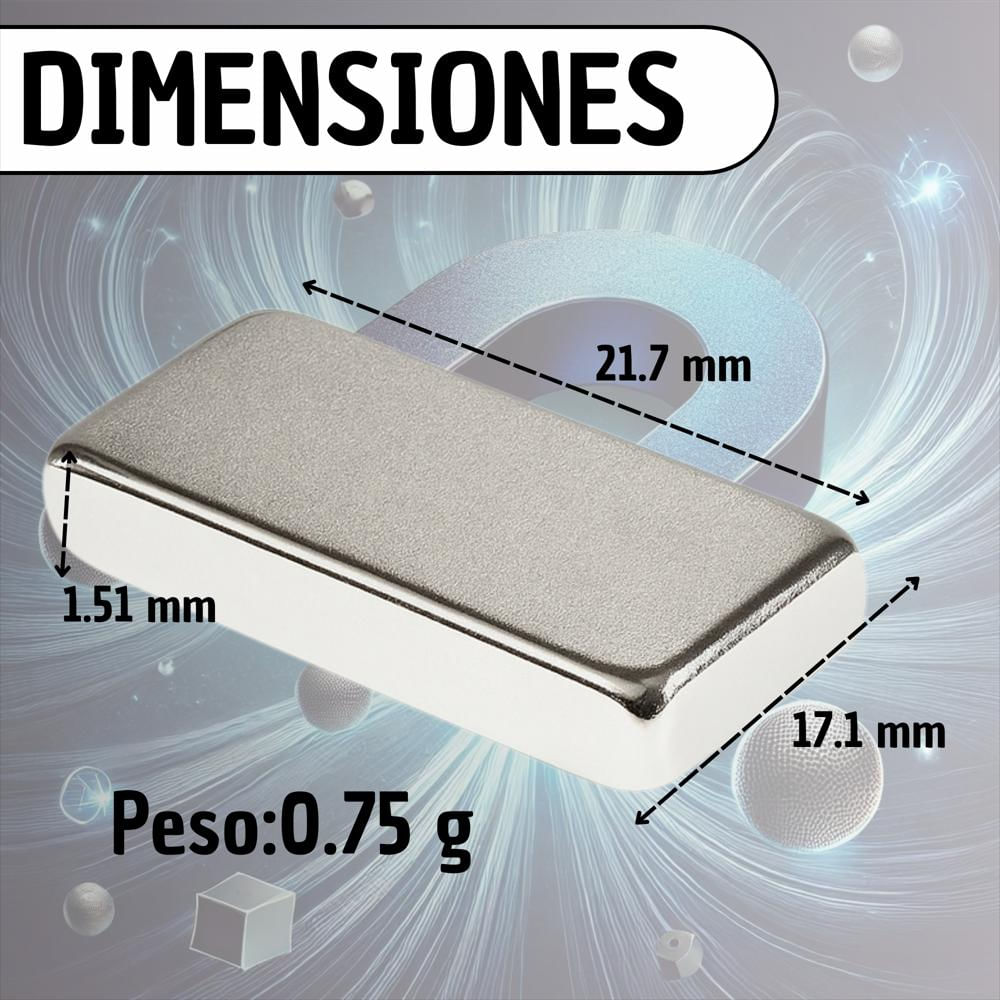 Imanes Rectangulares De Neodimio Alta Potencia Set 100 Unidades img #3
