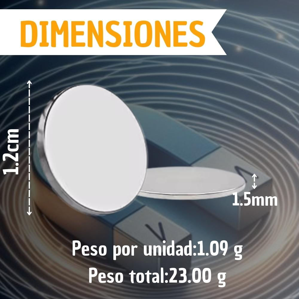 Imanes Redondos De Neodimio Alta Potencia Set 20 Unidades img #3