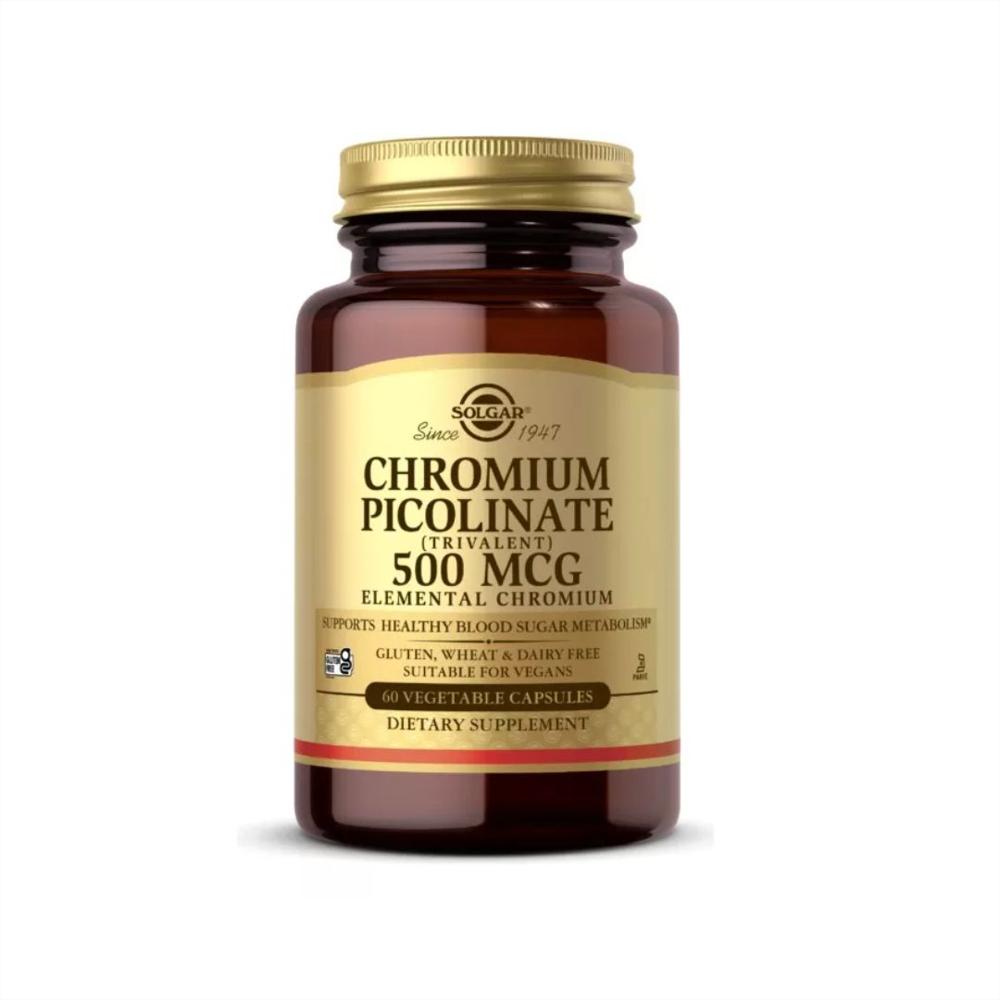 Chromium Picolinate 500Mcg X 60 Tabletas Vegetales Solgar img #1