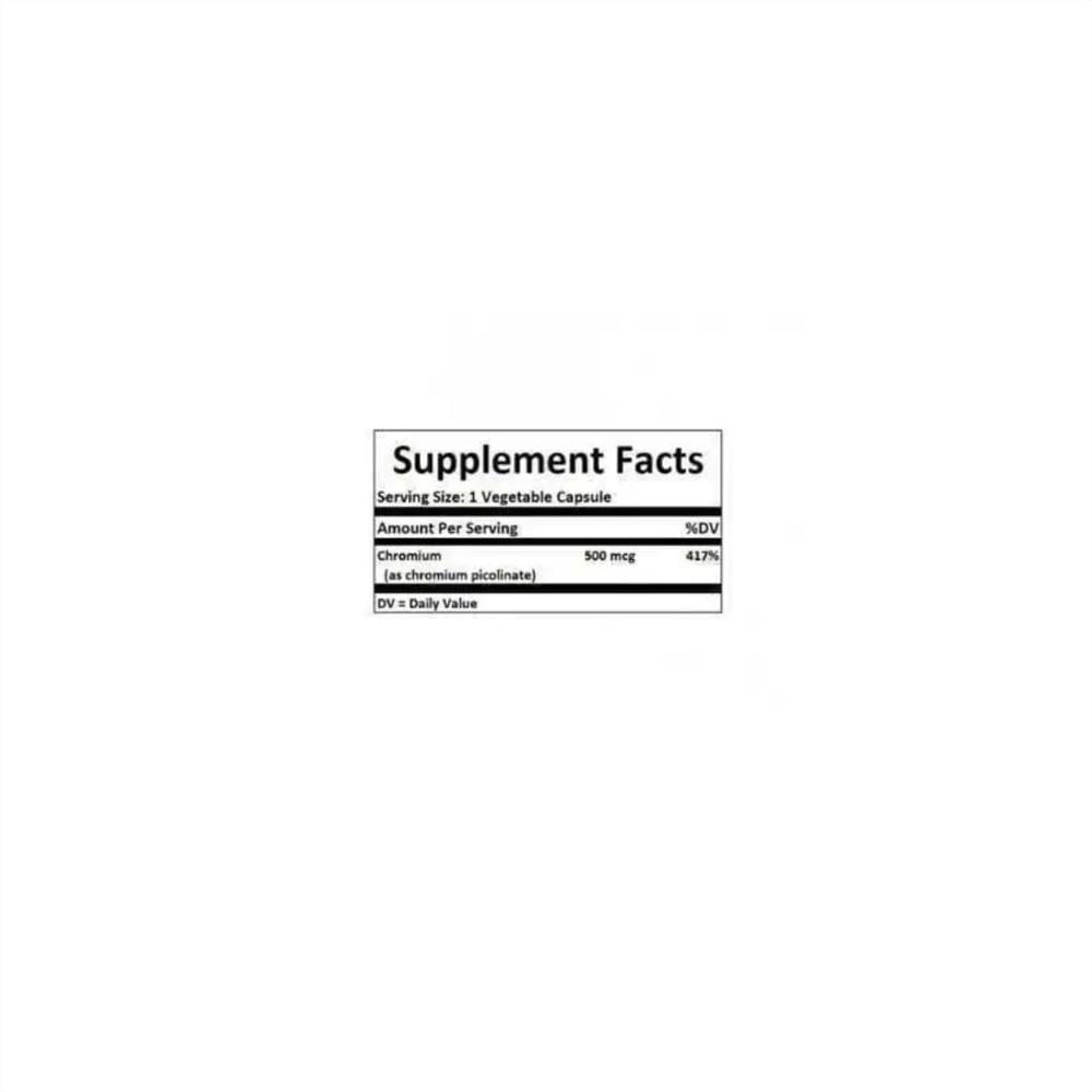 Chromium Picolinate 500Mcg X 60 Tabletas Vegetales Solgar img #2