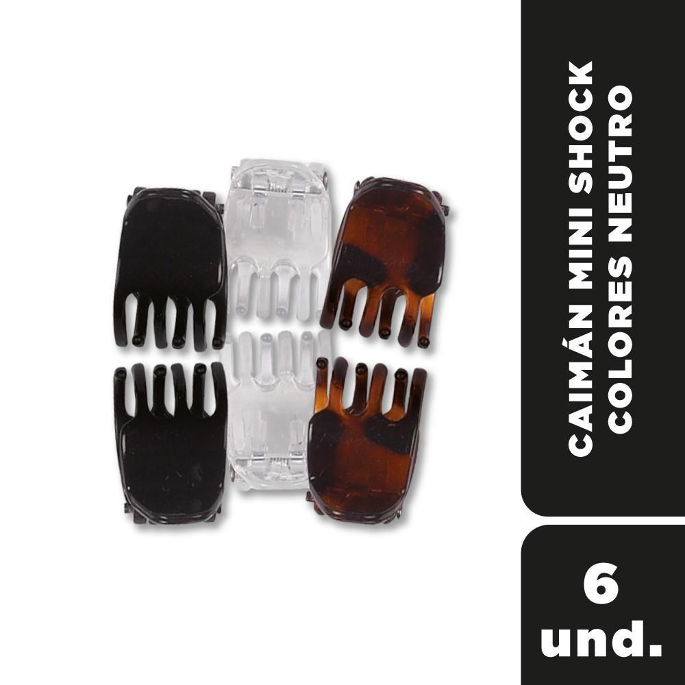Pinza para el cabello SHOCK colores neutros (6  und) img #1