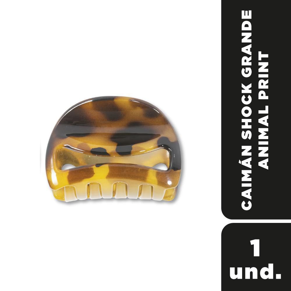 Pinza para el cabello SHOCK animal print (1  und)