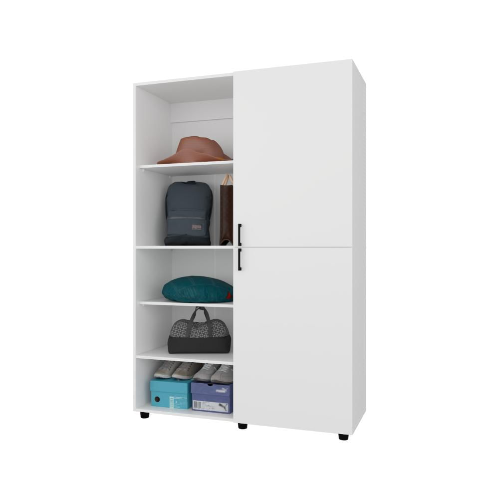 Closet Econo, Blanco Duqueza, Pequeño Con Amplios Espacios Para Guardar Ropa Zf img #1