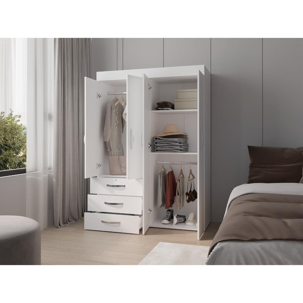 Closet Denver, Kronos Blanco, Con Cuatro Puertas Abatibles Zf img #2