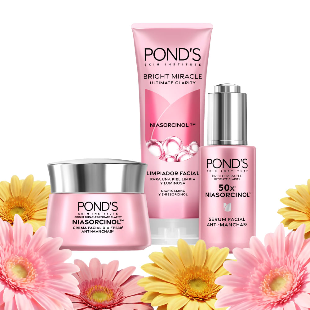 Crema Facial Ponds Antimanchas Niasorcinol Serum y Limpiador