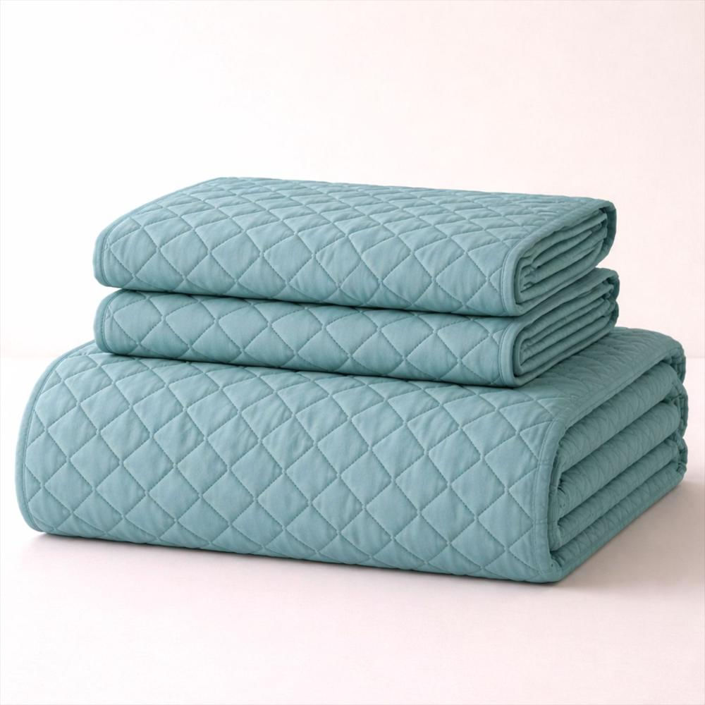 Colcha Sencilla Doble Faz Gris/Verde img #4
