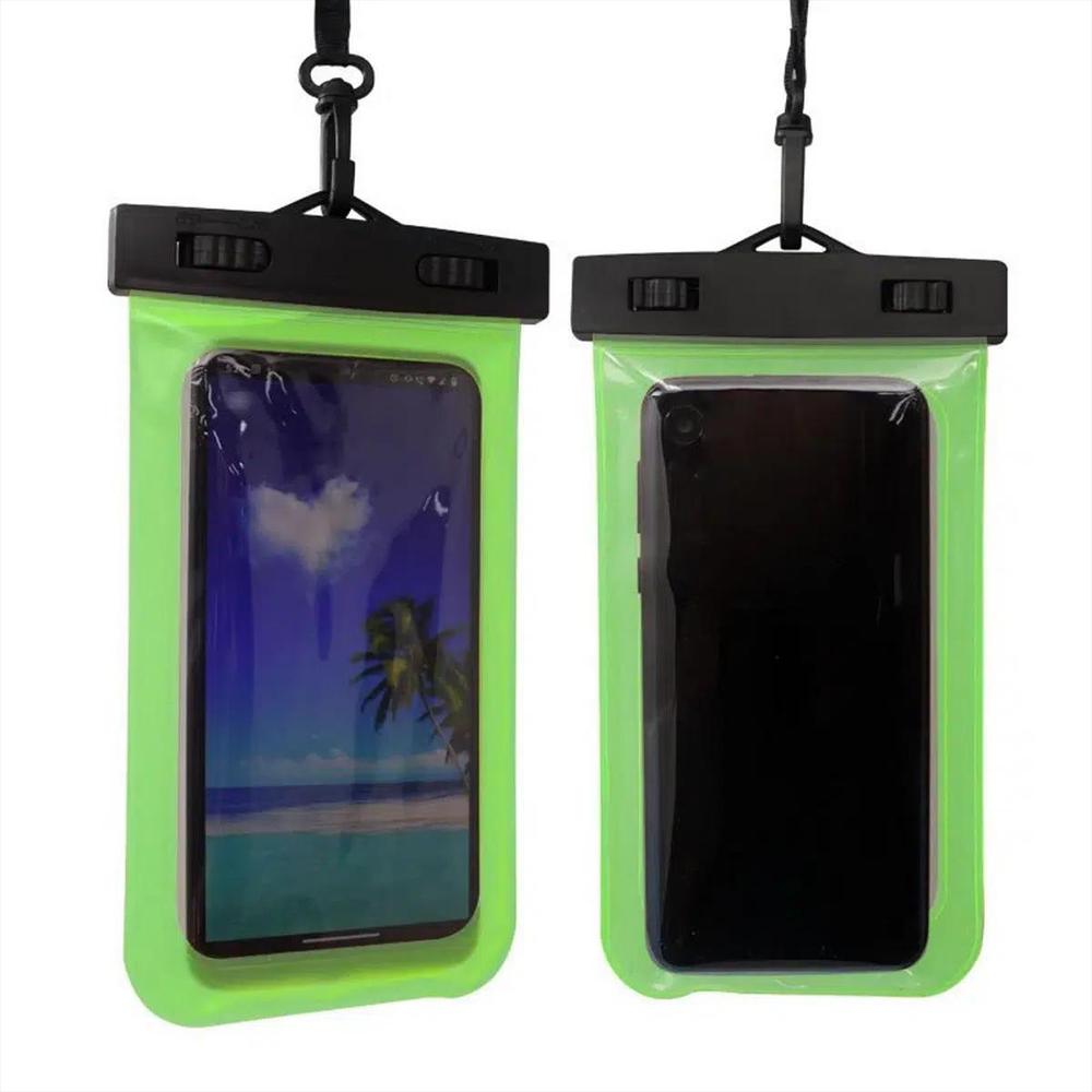 Estuche Funda Impermeable Para Celular Sport Verde img #1