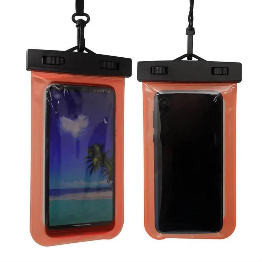 Estuche Funda Impermeable Para Celular Sport Naranja img #1