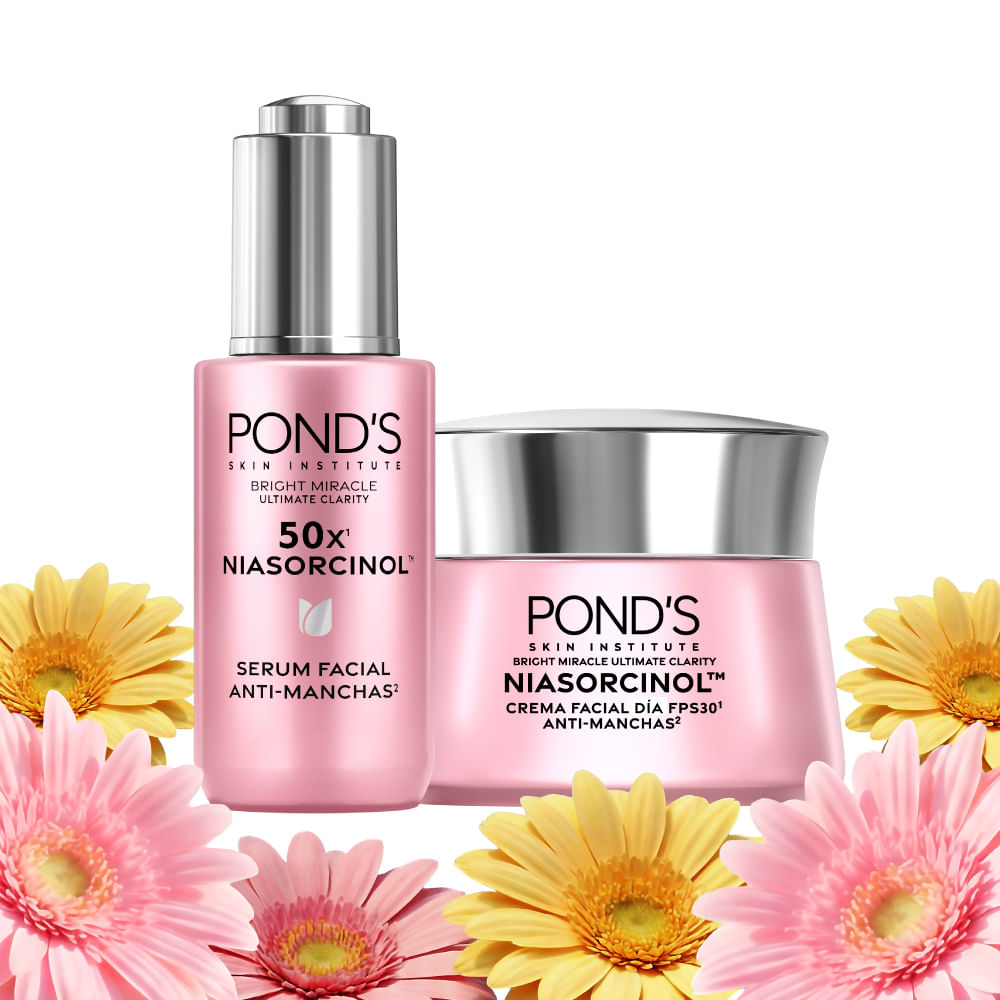 Ponds Crema Facial y Serum Niasorcinol antimanchas