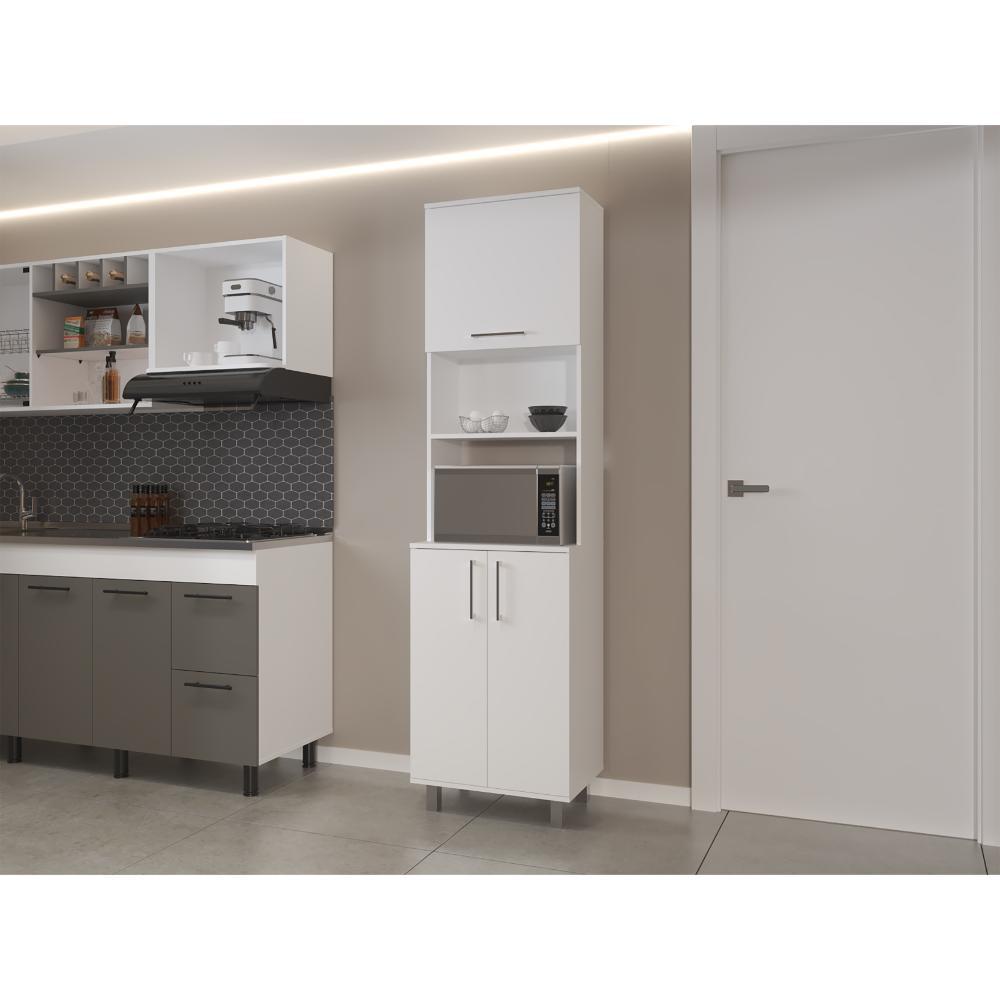 Alacena Bombona, Blanco, Con Espacio Para Horno Microondas Zf img #3