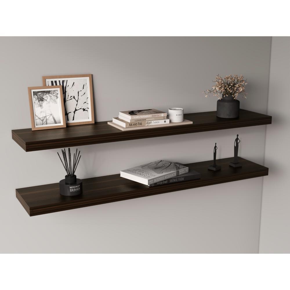 Repisa Flotante Shelf 120, Caoba, Con Espacio Para Colocar Objetos Decorativos img #1