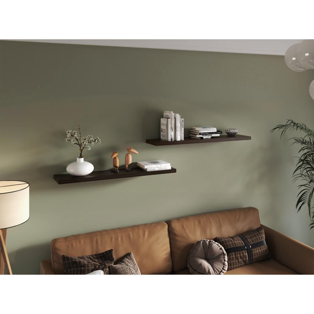 Repisa Flotante Shelf 120, Caoba, Con Espacio Para Colocar Objetos Decorativos img #2