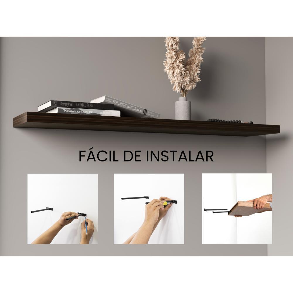 Repisa Flotante Shelf 120, Caoba, Con Espacio Para Colocar Objetos Decorativos img #3