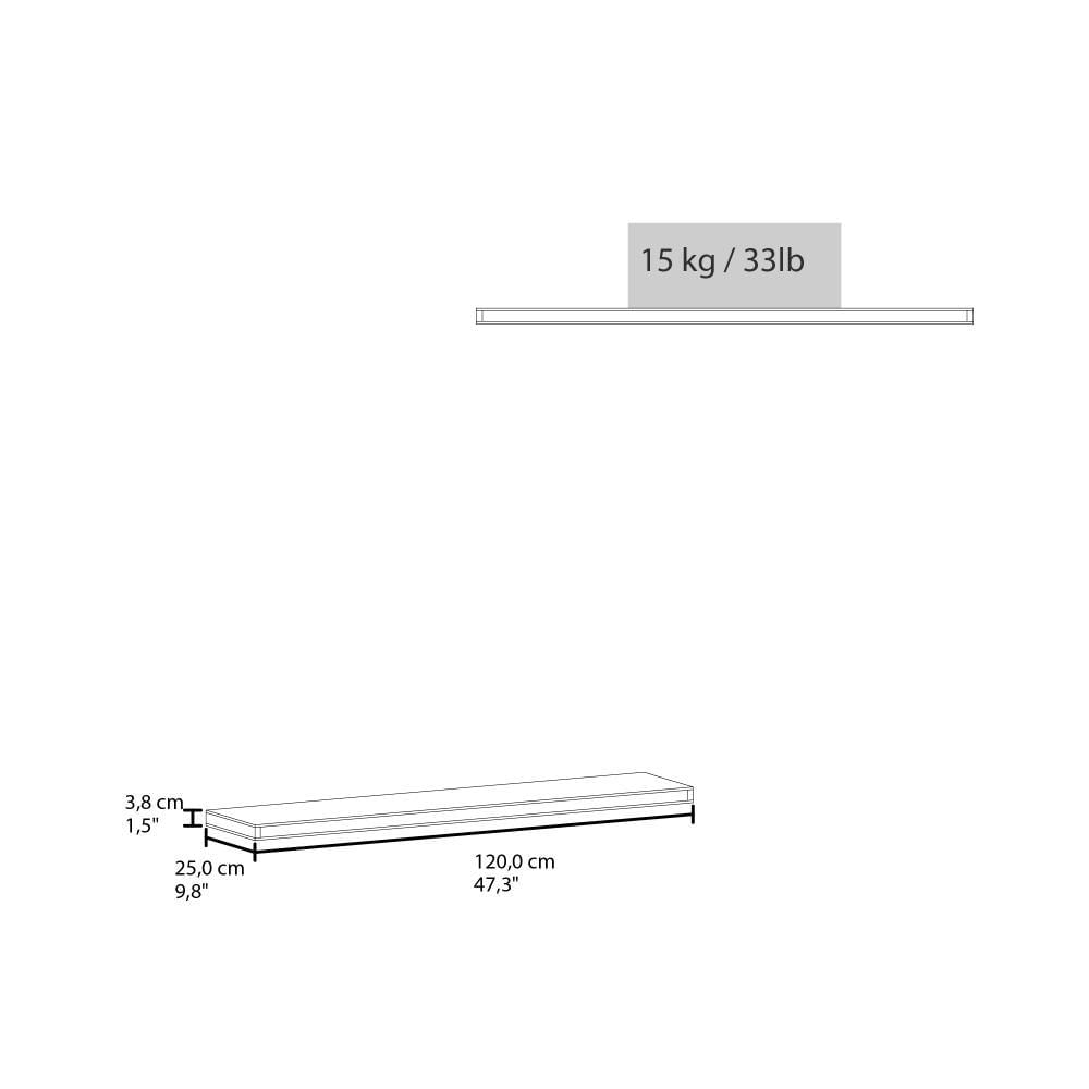 Repisa Flotante Shelf 120, Caoba, Con Espacio Para Colocar Objetos Decorativos img #4