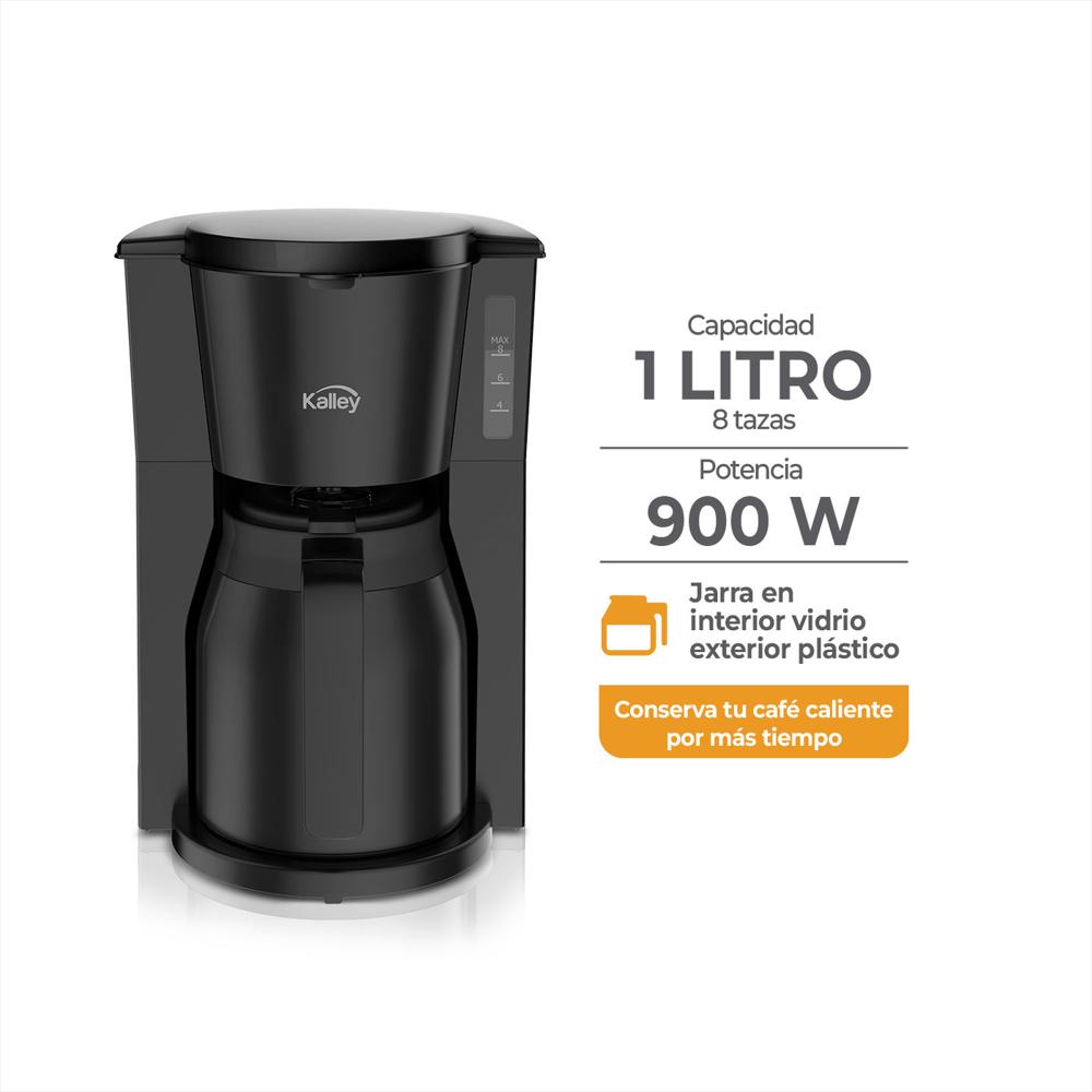 Cafetera Térmica Kalley 8 Tazas K Ctn Negro img #4