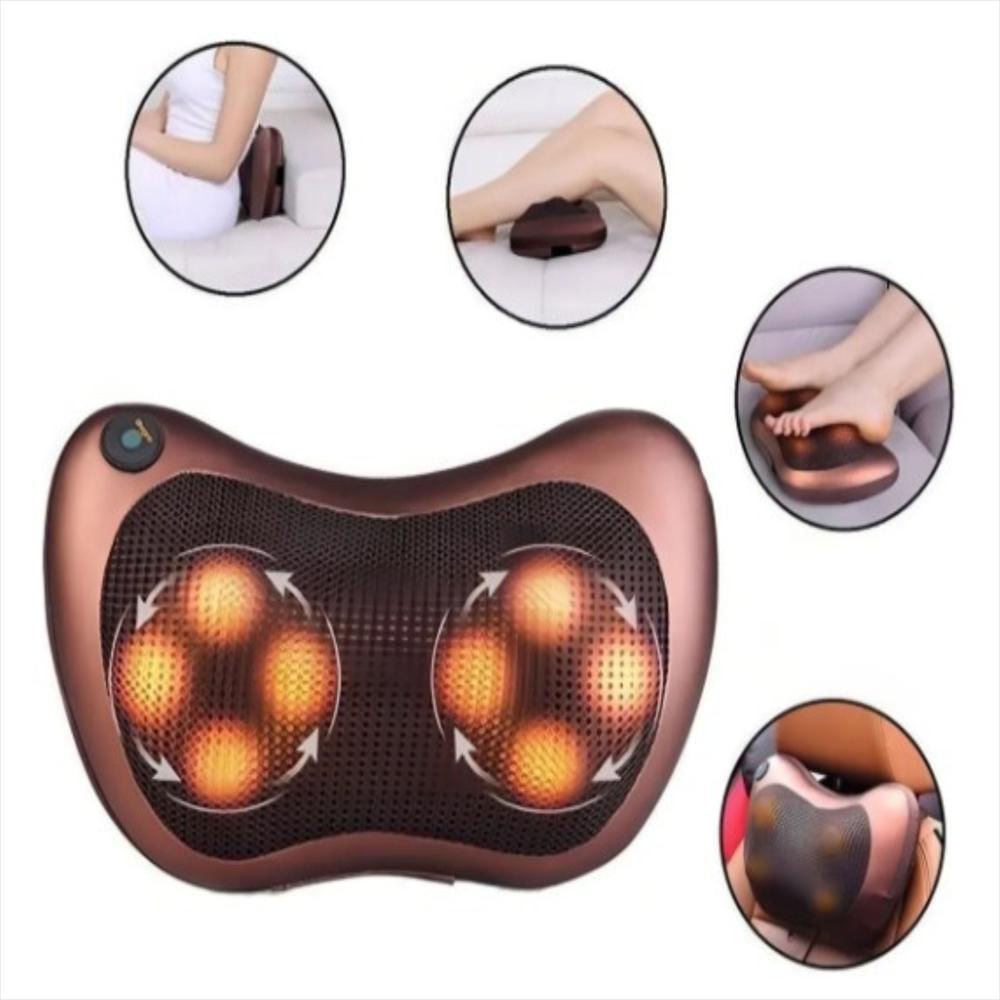 Almohada Masajeador Cuello Cervical Cojin Infrarojo Lucesled Color Rojo img #1