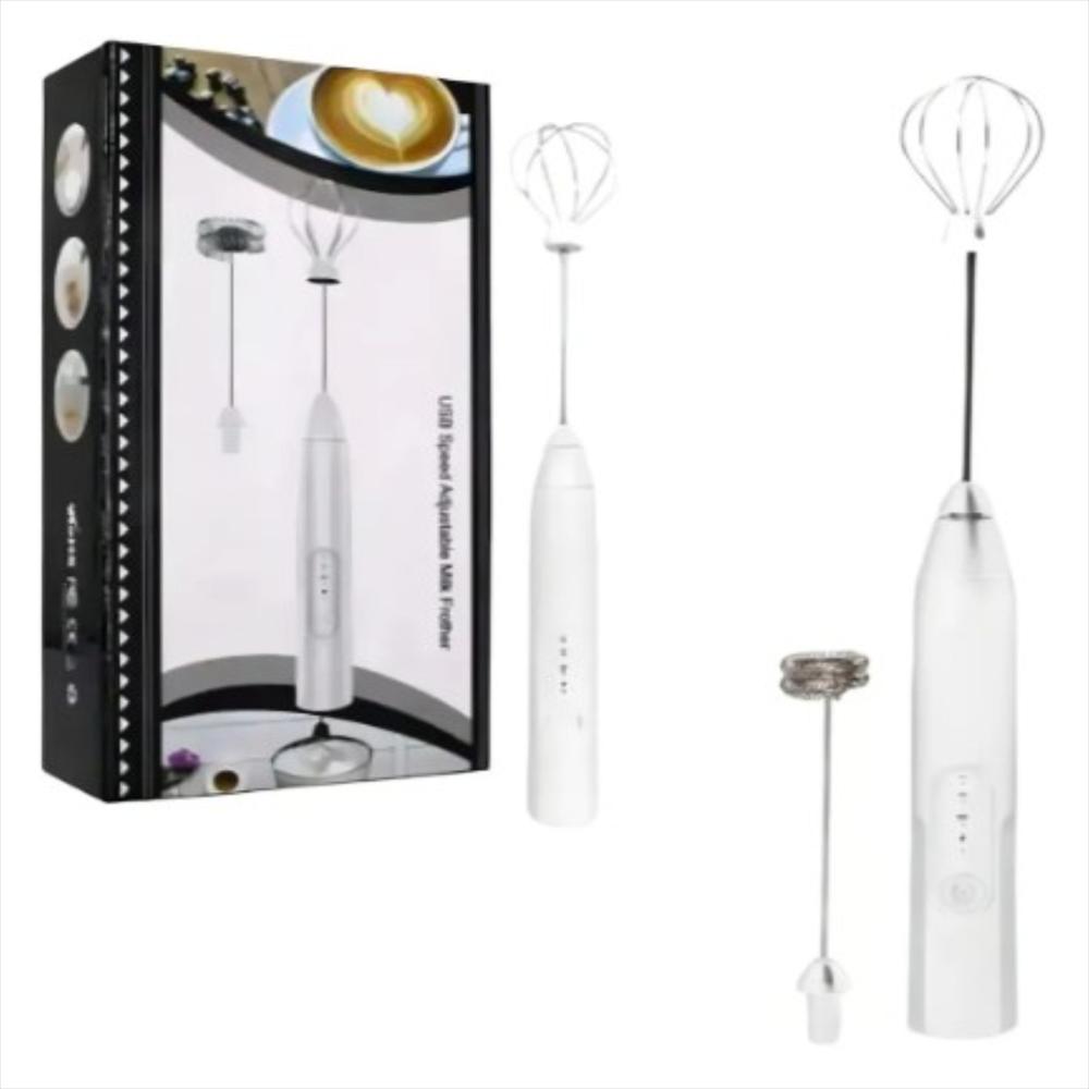 Espumador Batidor Deleche Eléctrico Recargable Con Carga Usb Color Blanco 0 img #1