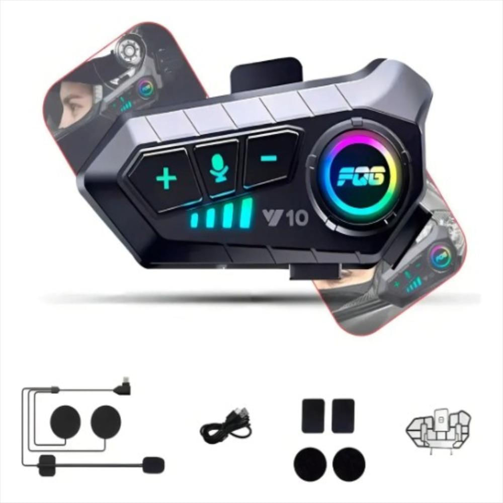 Auriculares Bluetooth 5.3 Root Para Casco Moto Y10 Compatible Ios Android Ipx6 img #1