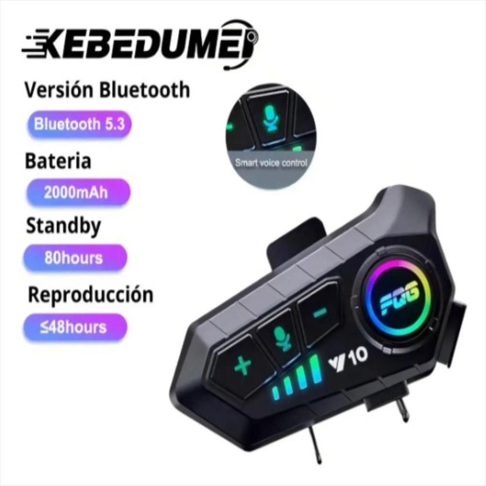 Auriculares Bluetooth 5.3 Root Para Casco Moto Y10 Compatible Ios Android Ipx6 img #2