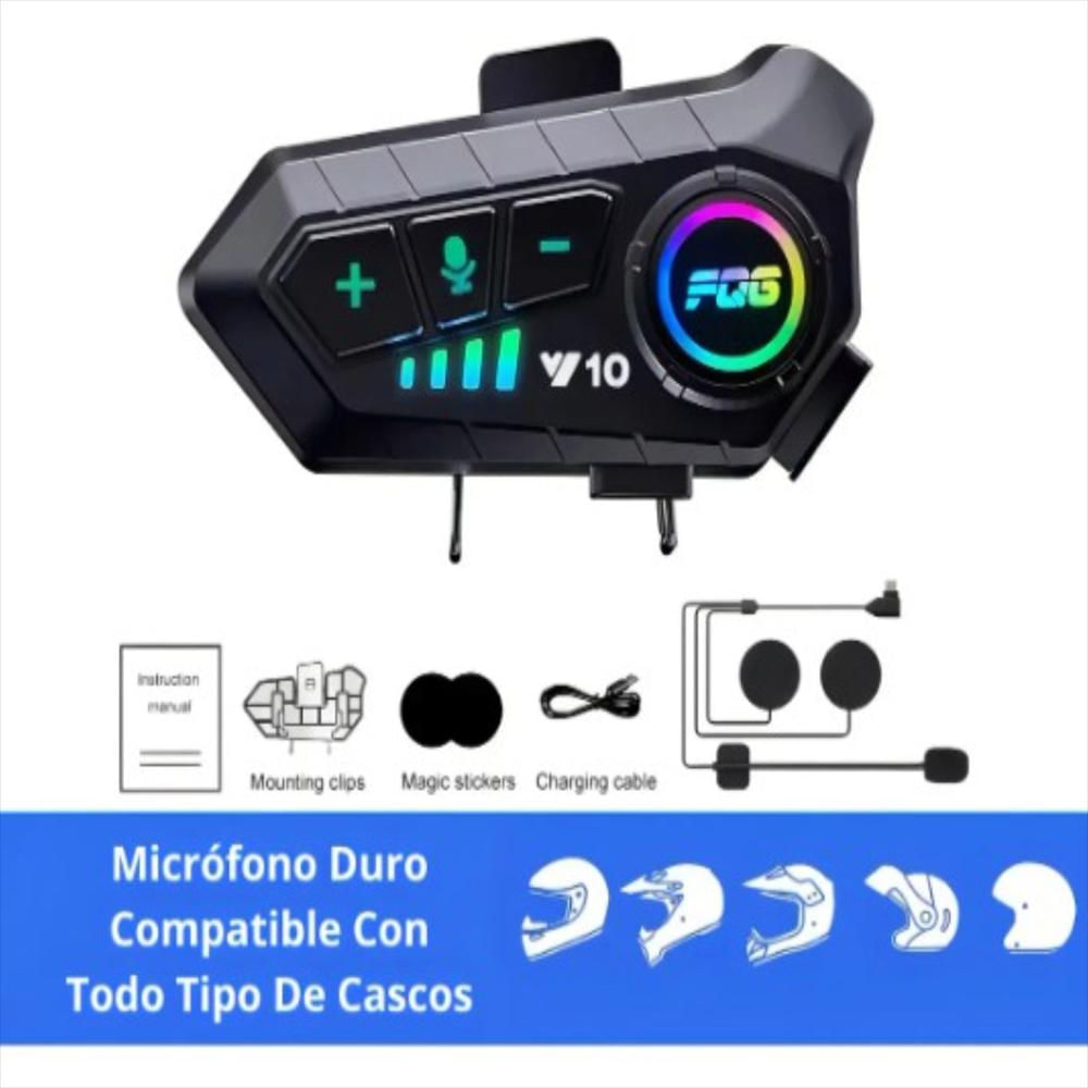 Auriculares Bluetooth 5.3 Root Para Casco Moto Y10 Compatible Ios Android Ipx6 img #3