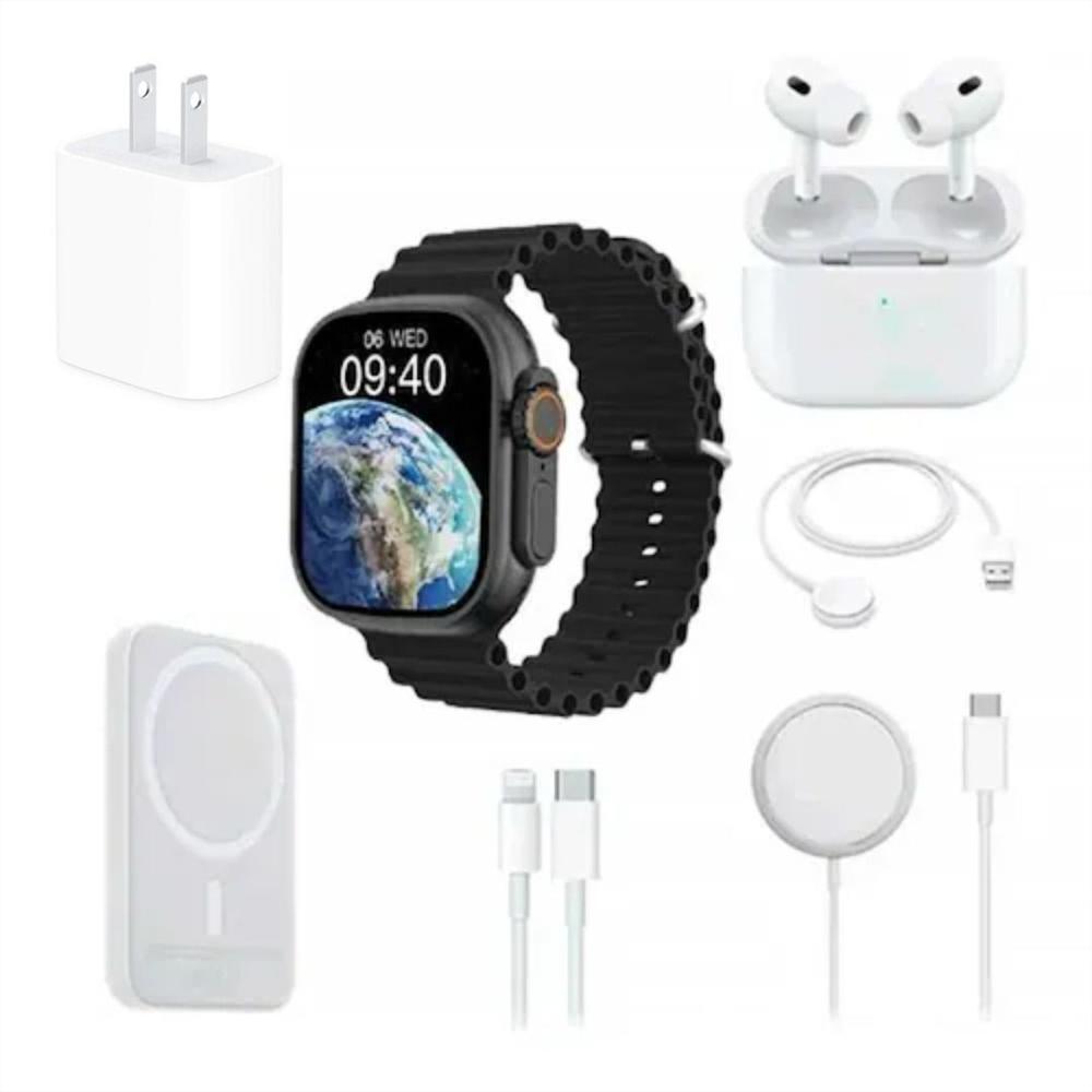 Combo Smartwatch X8 + Audifonos + Cargador Usb C + Power Bank + Magsade img #1