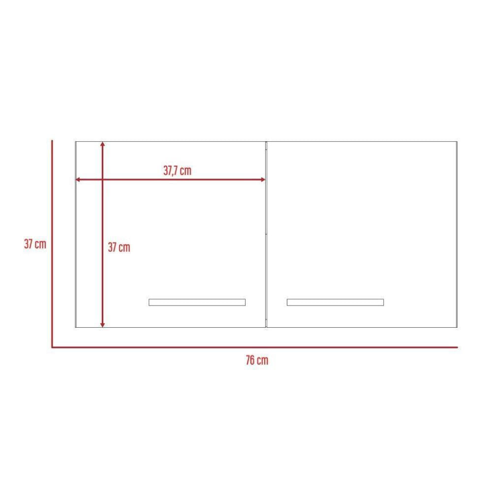 Mueble Sobre Campana Delfi, Blanco, Con Dos Puertas Batientes img #4