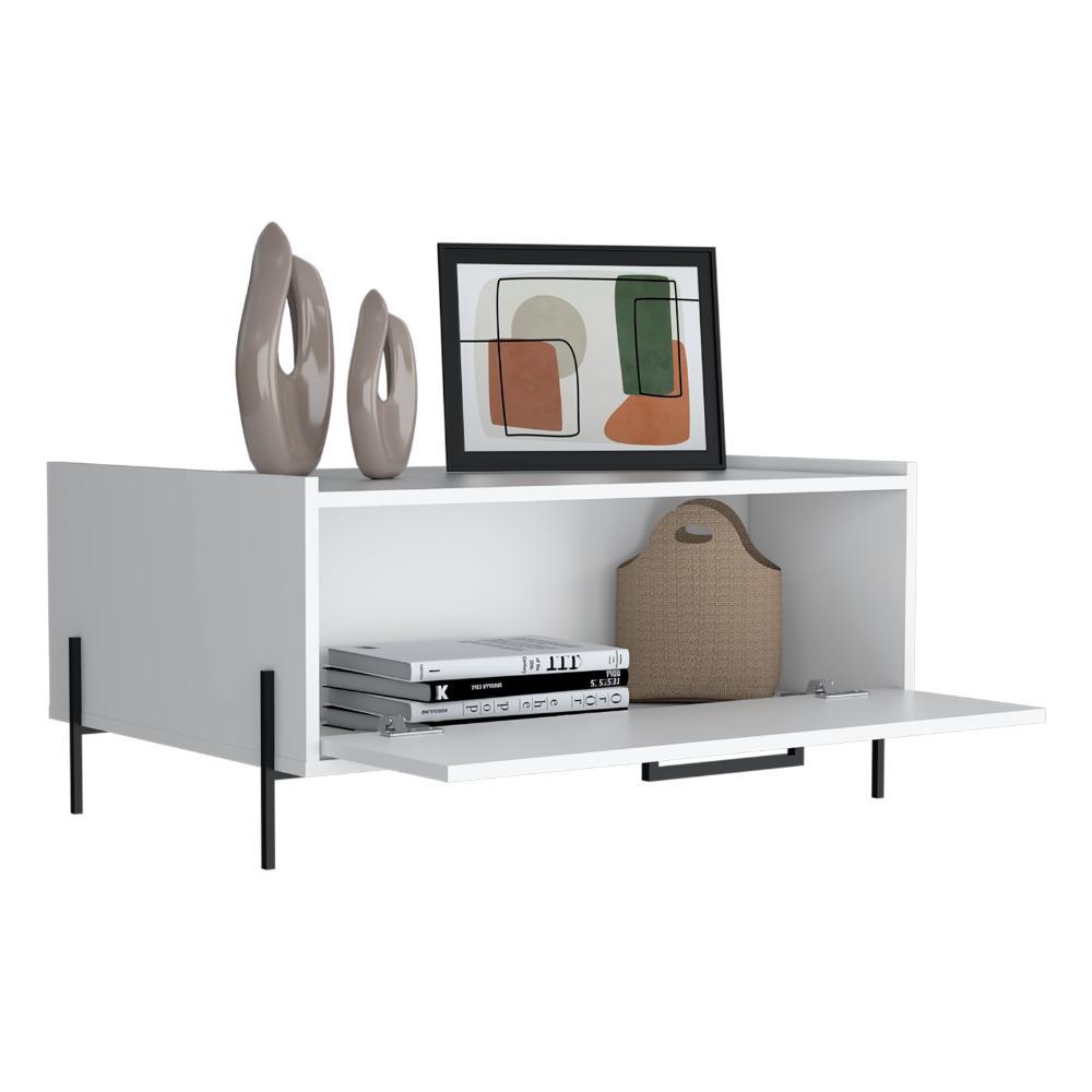 Mesa De Centro Sharon, Blanco, Con Un Cajon Y Amplio Espacio Zf img #1