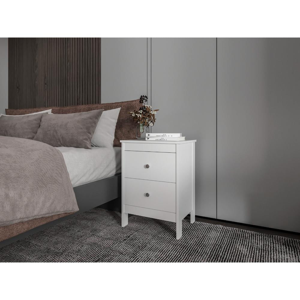 Mesa De Noche Camil, Blanco Duqueza, Con Espacio Para Colocar Objetos Decorativos Zf img #3