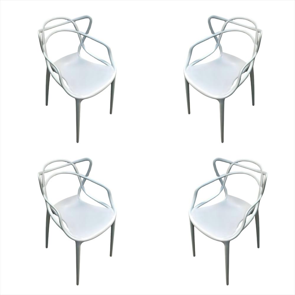 Set X4 Sillas Master En Polipropileno Color Gris img #1