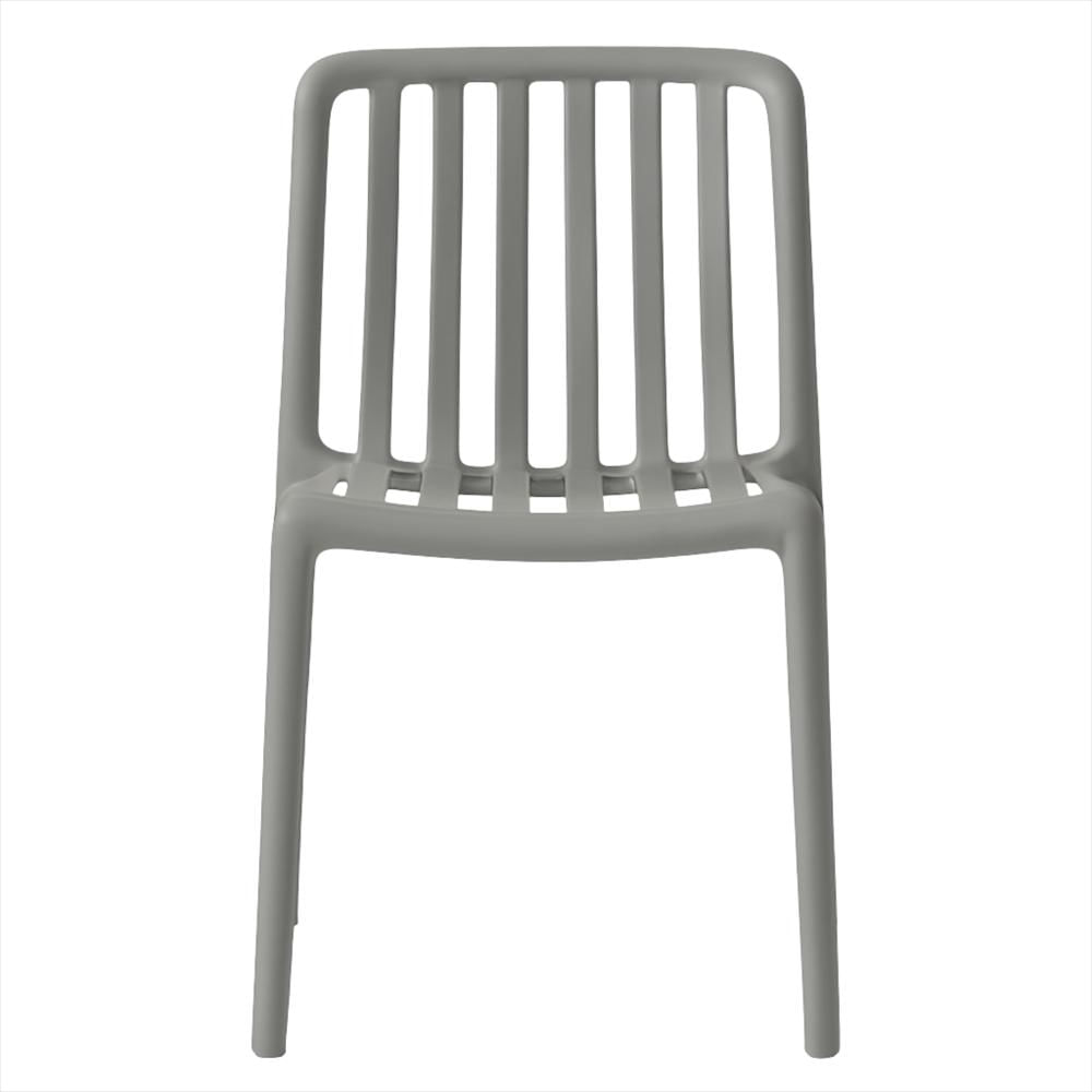 Set X2 Sillas Bistro En Polipropileno Color Gris img #2