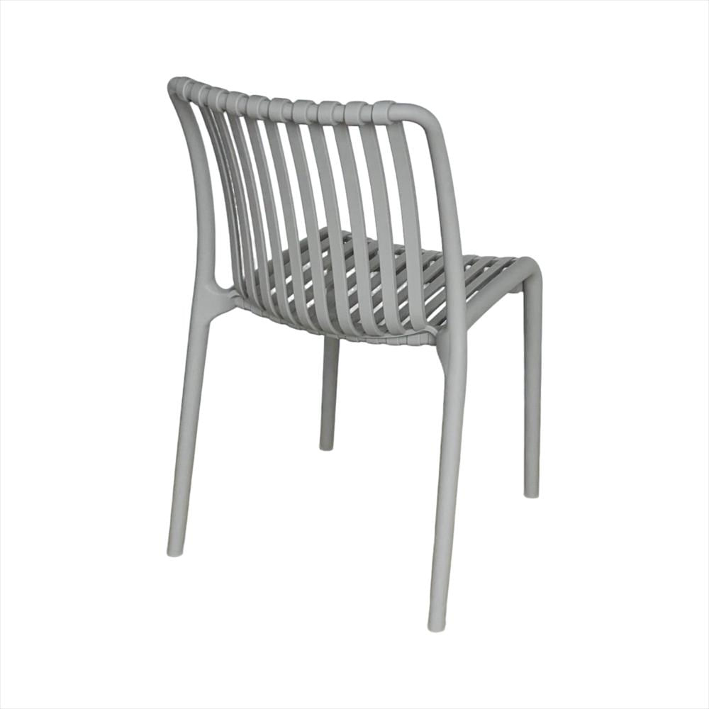 Set X2 Sillas Bistro En Polipropileno Color Gris img #3