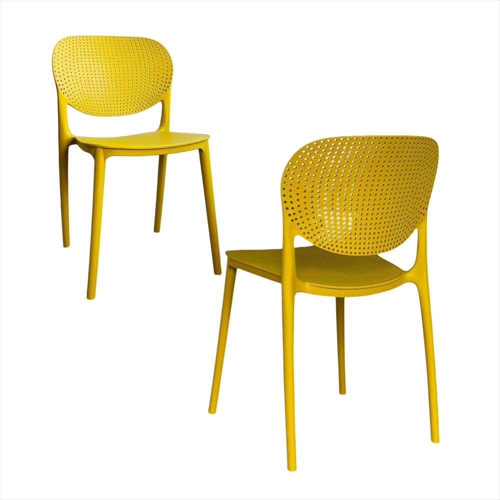 Set X2 Sillas Monza En Polipropileno Color Amarillo img #1