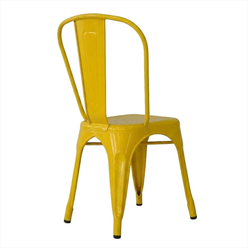 Set X4 Sillas Metálica Tolix Color Amarillo img #4
