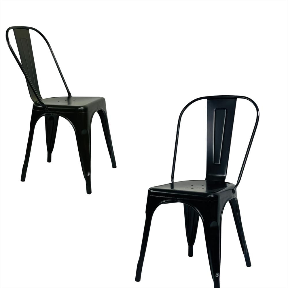 Set X2 Sillas Metálica Tolix Color Negro img #1