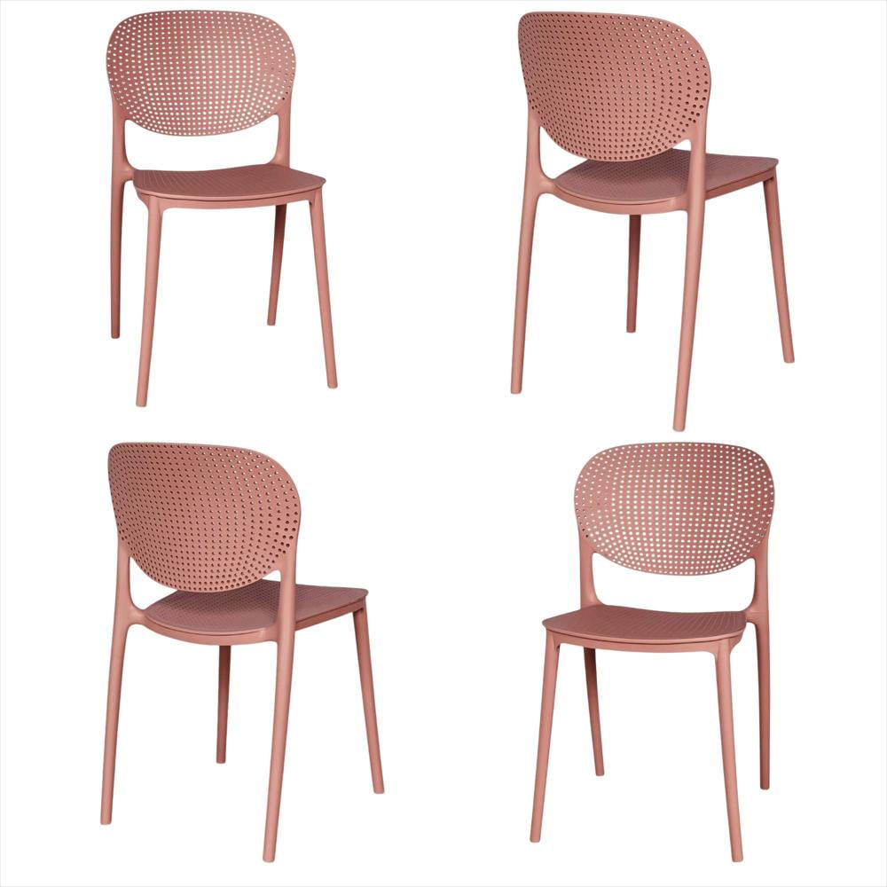 Set X4 Sillas Monza En Polipropileno Color Rosa img #1