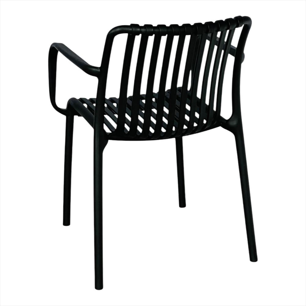 Silla Bistro Con Brazos En Polipropileno Color Negro img #2