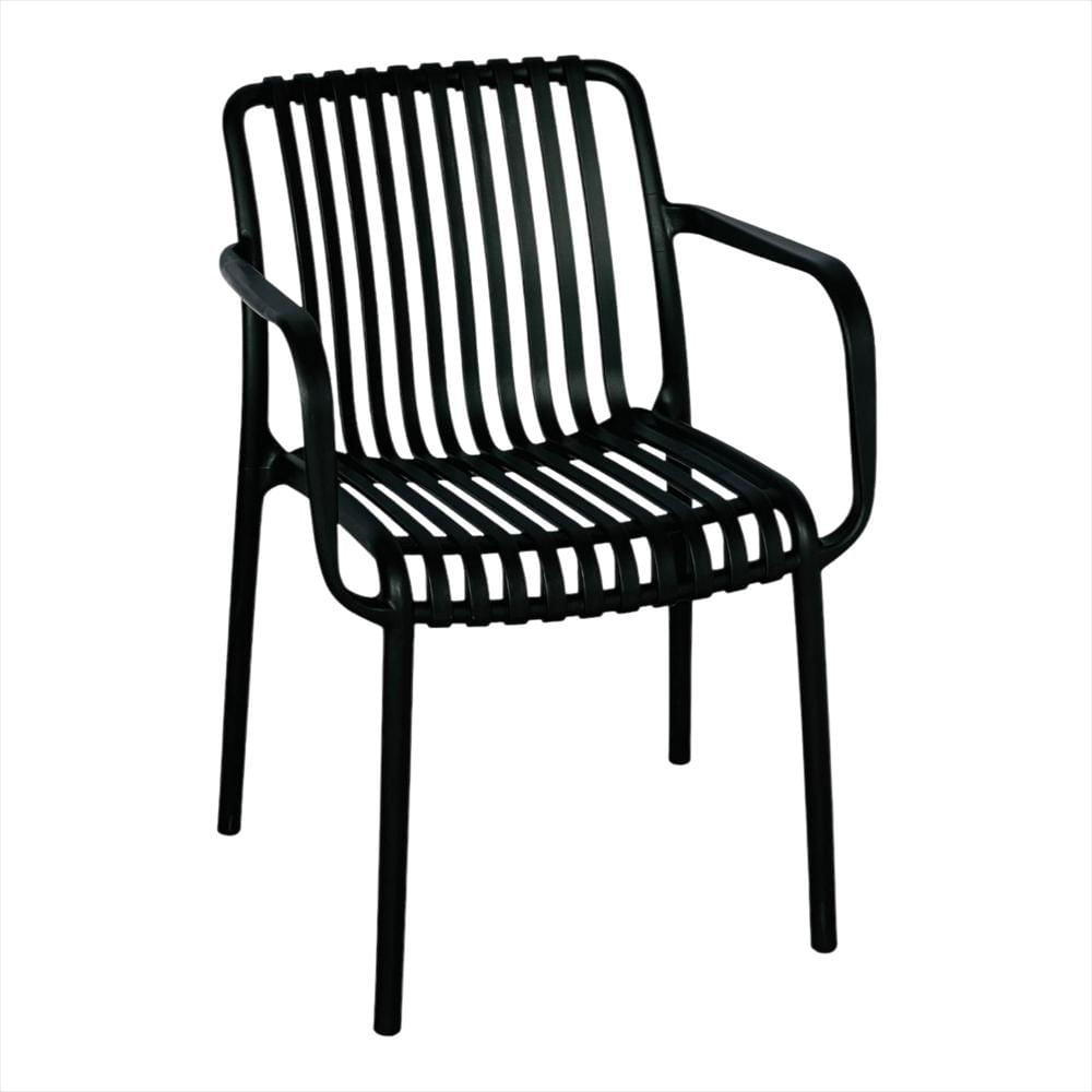 Silla Bistro Con Brazos En Polipropileno Color Negro img #3