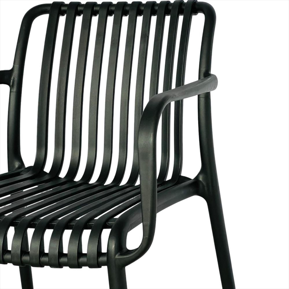 Silla Bistro Con Brazos En Polipropileno Color Negro img #4