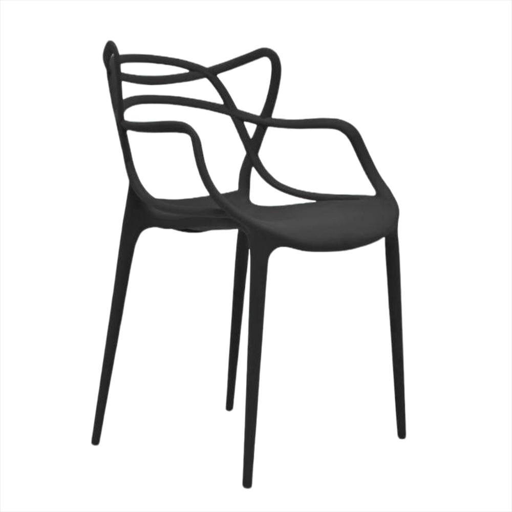 Set X4 Sillas Master En Polipropileno Color Negro img #5