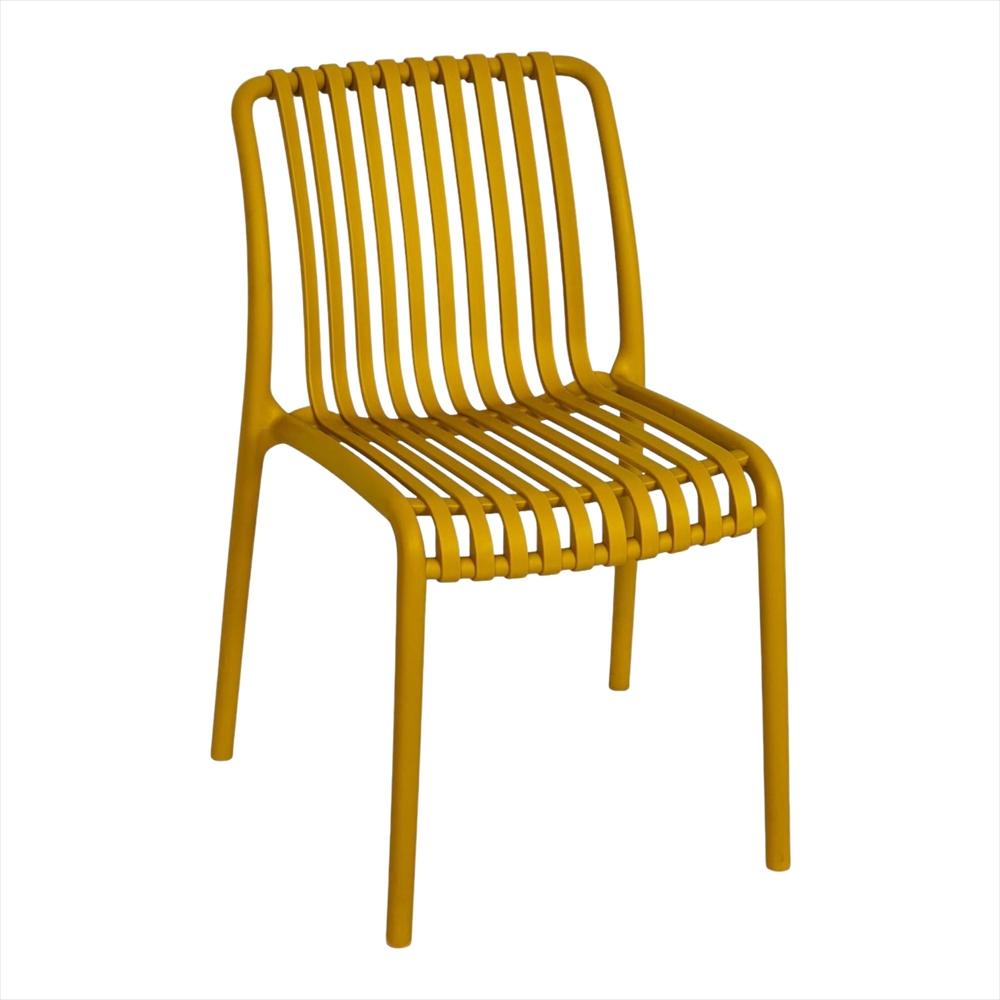 Set X4 Sillas Bistro En Polipropileno Color Amarillo img #2