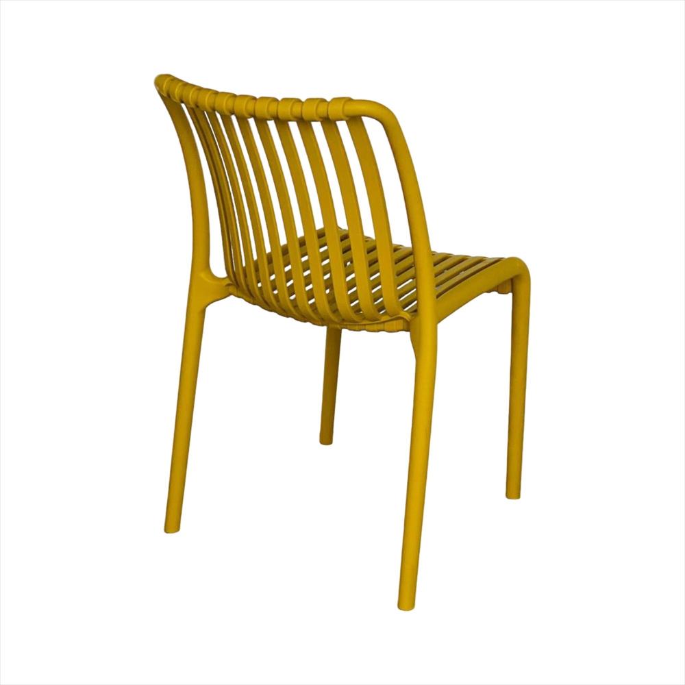 Set X4 Sillas Bistro En Polipropileno Color Amarillo img #3