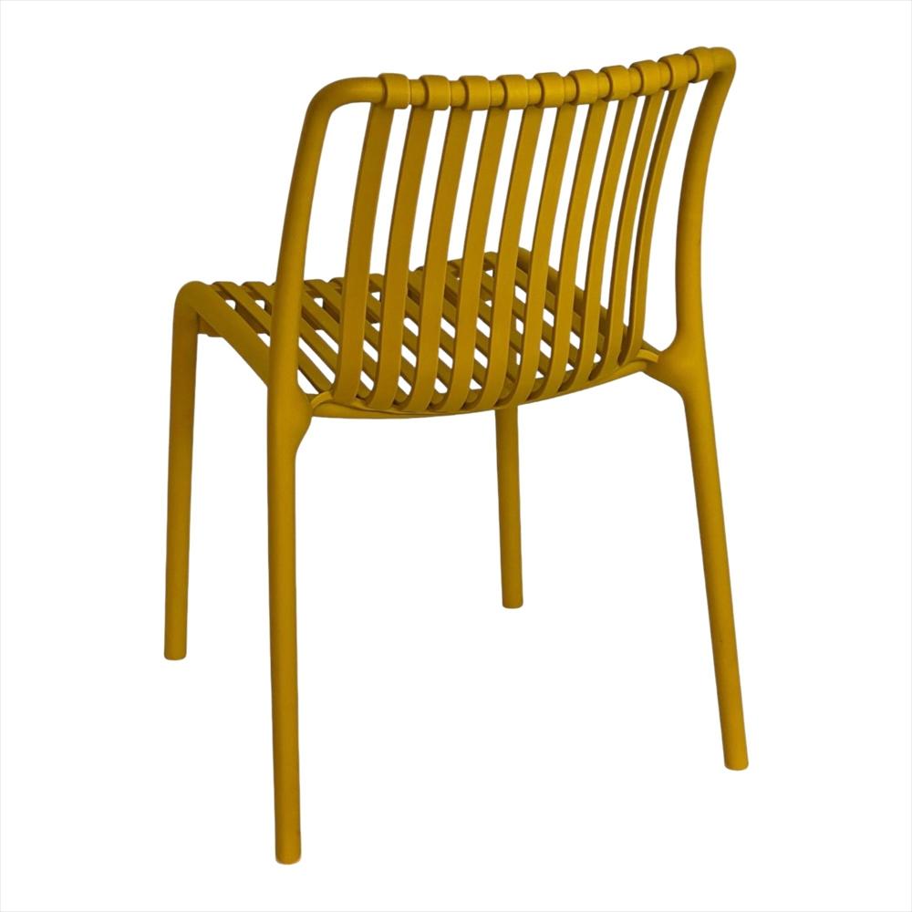 Set X4 Sillas Bistro En Polipropileno Color Amarillo img #4